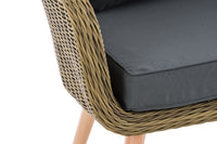 Fauteuil Ameland rond ijzergrijs 45 cm (lichtbruin) (5)