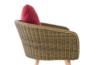 Fauteuil Ameland rond robijnrood 45 cm (lichtbruin) (3)