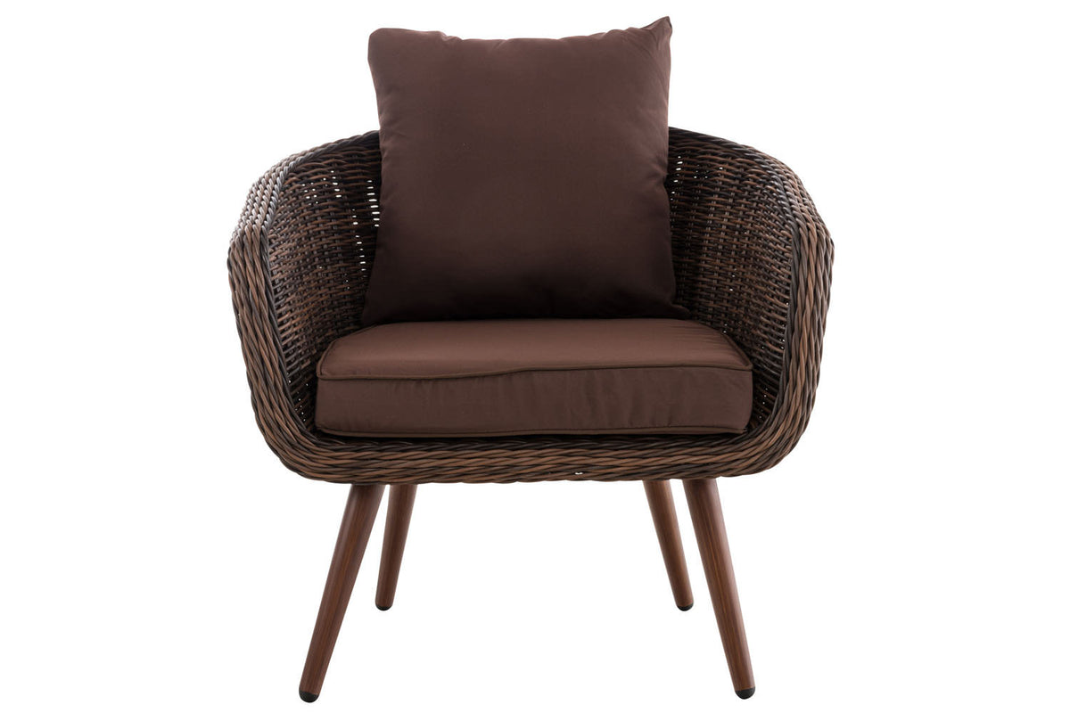 Fauteuil Ameland rond terrabruin 45 cm (donkerbruin) (2)