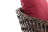 Fauteuil Ameland rond robijnrood 45 cm (donkerbruin) (4)