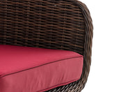 Fauteuil Ameland rond robijnrood 45 cm (donkerbruin) (6)