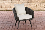 Fauteuil Ameland rond crèmewit 45 cm (donkergrijs) (7)