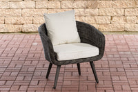 Fauteuil Ameland rond crèmewit 45 cm (donkergrijs) (7)