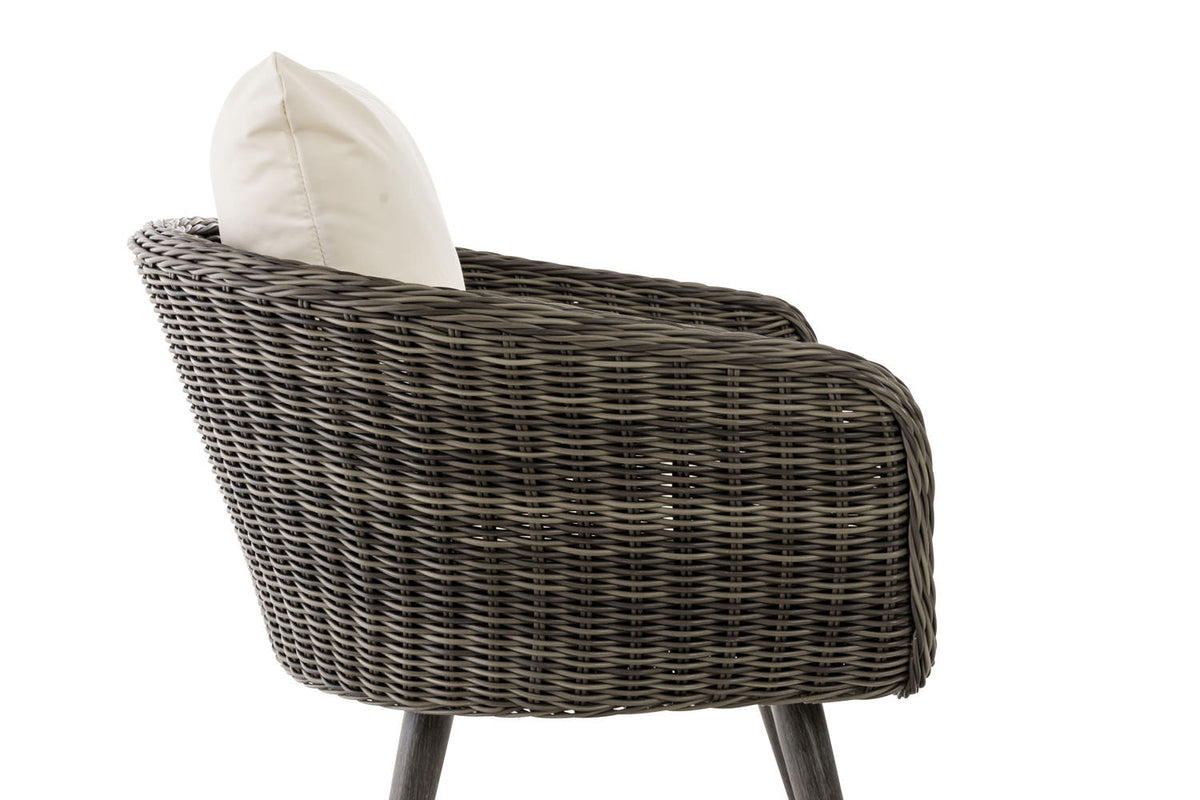 Fauteuil Ameland rond crèmewit 45 cm (donkergrijs) (9)
