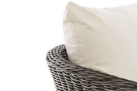 Fauteuil Ameland rond crèmewit 45 cm (donkergrijs) (10)