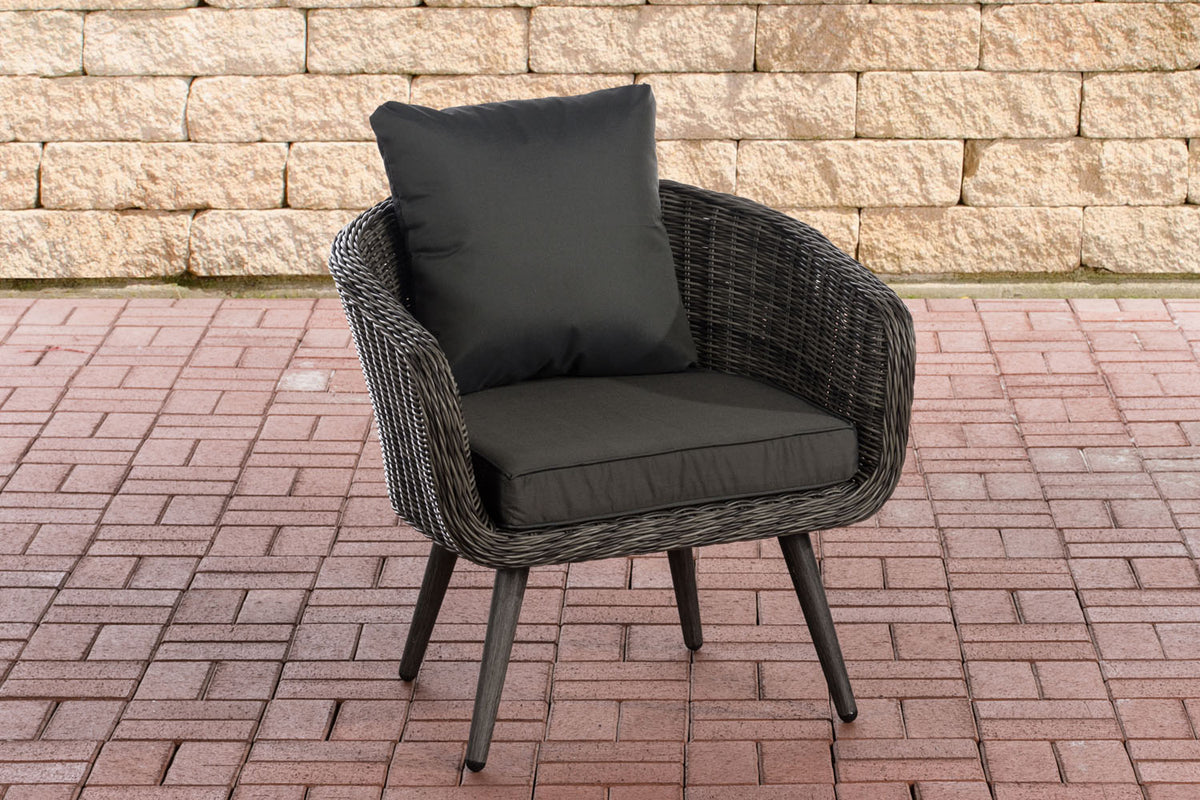 Fauteuil Ameland rond antraciet 45 cm (donkergrijs) (7)