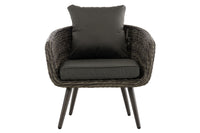 Fauteuil Ameland rond antraciet 45 cm (donkergrijs) (8)