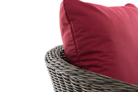 Fauteuil Ameland rond robijnrood 45 cm (donkergrijs) (10)