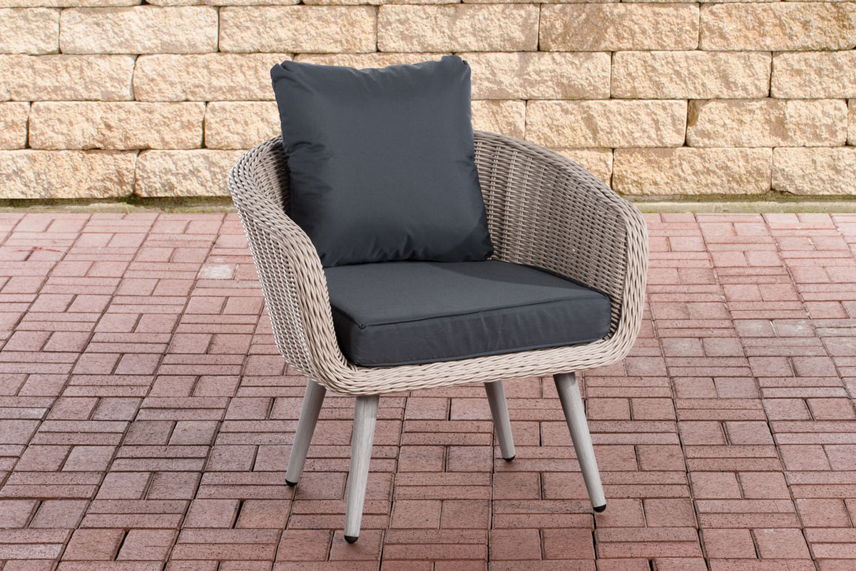 Fauteuil Ameland rond ijzergrijs 45 cm (lichtgrijs)