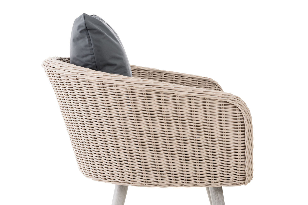 Fauteuil Ameland rond ijzergrijs 45 cm (lichtgrijs) (3)