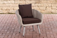 Fauteuil Ameland rond terrabruin 45 cm (lichtgrijs)