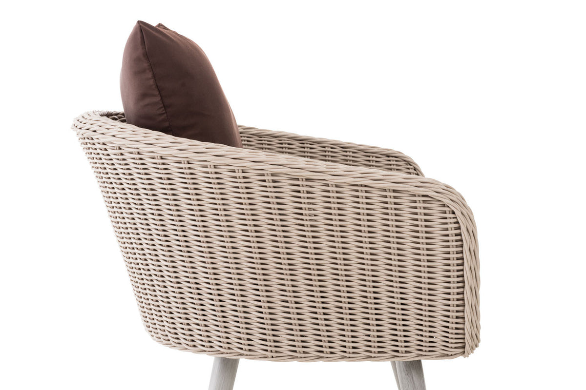 Fauteuil Ameland rond terrabruin 45 cm (lichtgrijs) (2)
