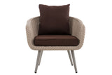 Fauteuil Ameland rond terrabruin 45 cm (lichtgrijs) (3)