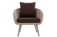 Fauteuil Ameland rond terrabruin 45 cm (lichtgrijs) (3)
