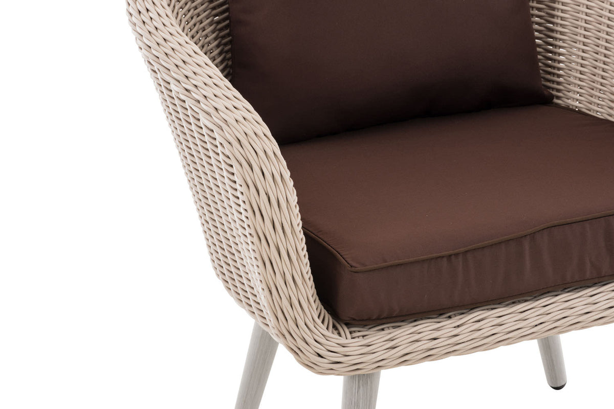 Fauteuil Ameland rond terrabruin 45 cm (lichtgrijs) (5)