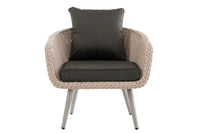 Fauteuil Ameland rond antraciet 45 cm (lichtgrijs) (2)