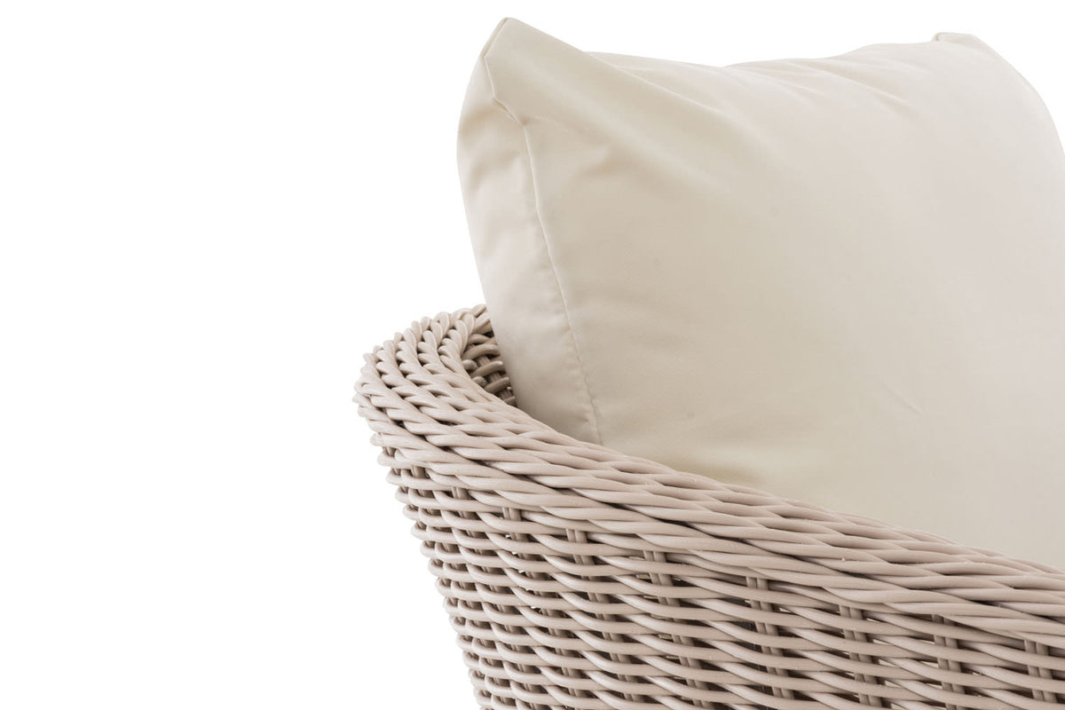 Fauteuil Ameland rond crèmewit 45 cm (lichtgrijs) (4)