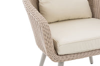 Fauteuil Ameland rond crèmewit 45 cm (lichtgrijs) (5)
