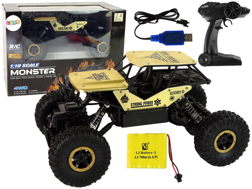 RC-auto High Wheels 1:18 kunststof zwart goud