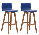 Set van 2 barstoelen Taunus kunstleder walnoot