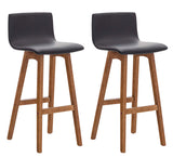 Set van 2 barstoelen Taunus kunstleder walnoot (6)
