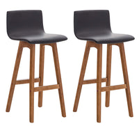 Set van 2 barstoelen Taunus kunstleder walnoot (6)