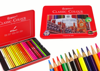 Set met 48 Art Crayons in metalen blik