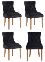 4-delige set eetkamerstoelen Aberdeen fluweel antiek-licht