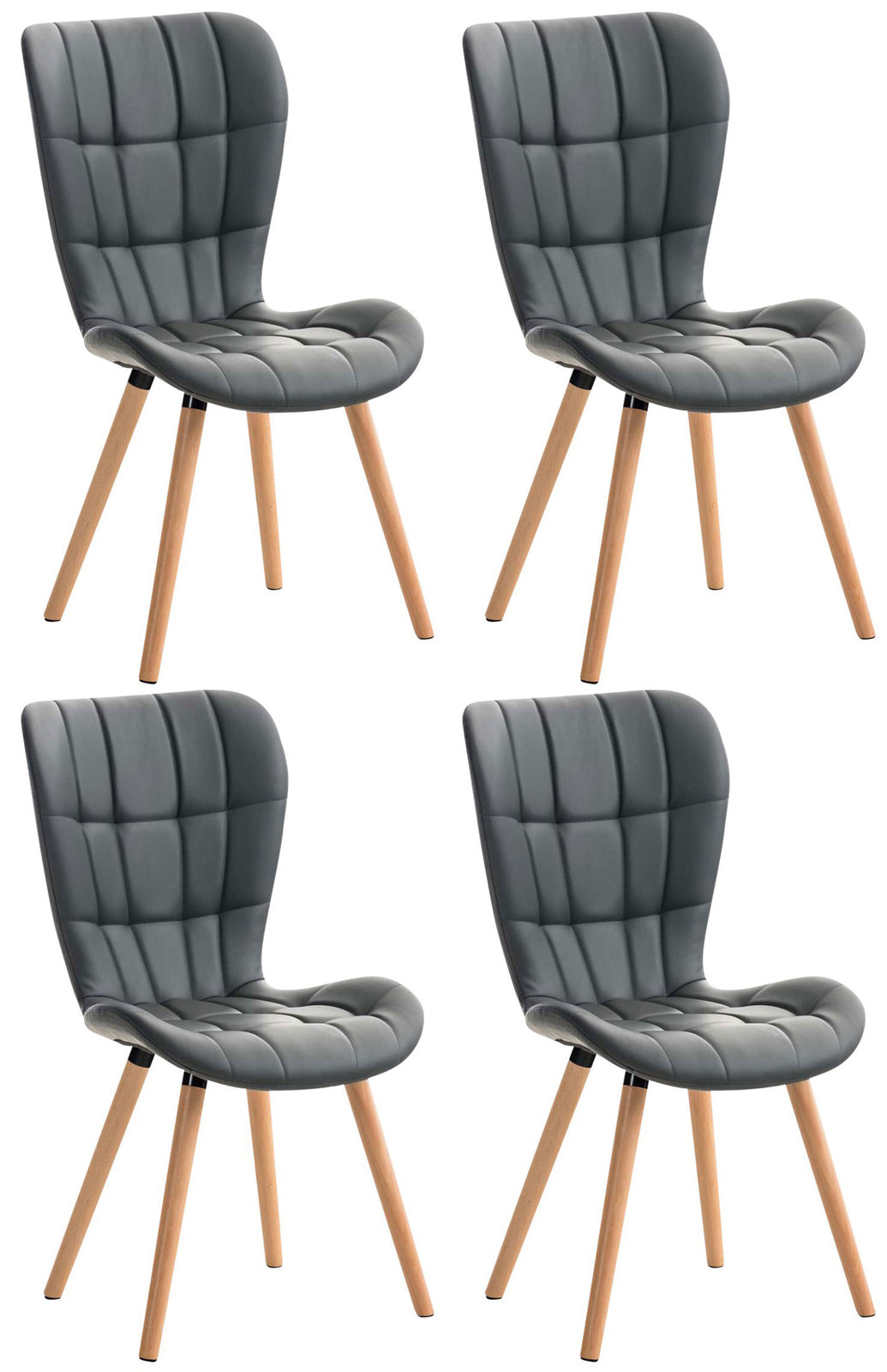 4-delige set eetkamerstoelen Elda kunstleer (10)
