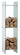 Haardhoutrek Dacio B35x35x140 cm (6-gaats)