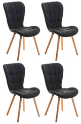 4-delige stoelenset Elda stof natura