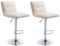 2-delige set barkrukken Limerick stof chroom