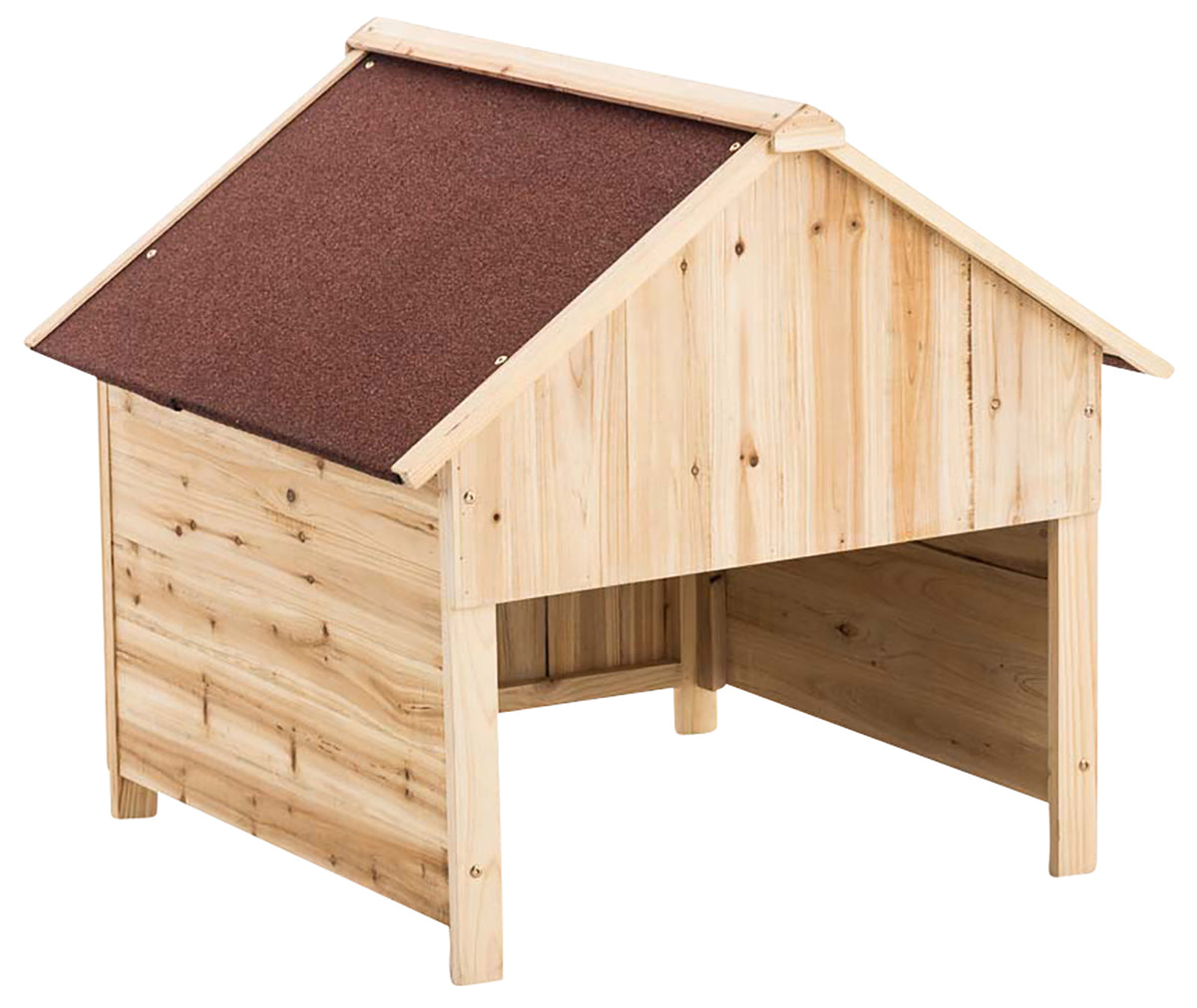 Houten garage voor robotmaaier