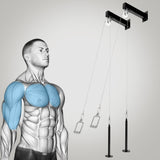 Kabeltreksysteem + handgrepenset voor lat-pulldown (2)