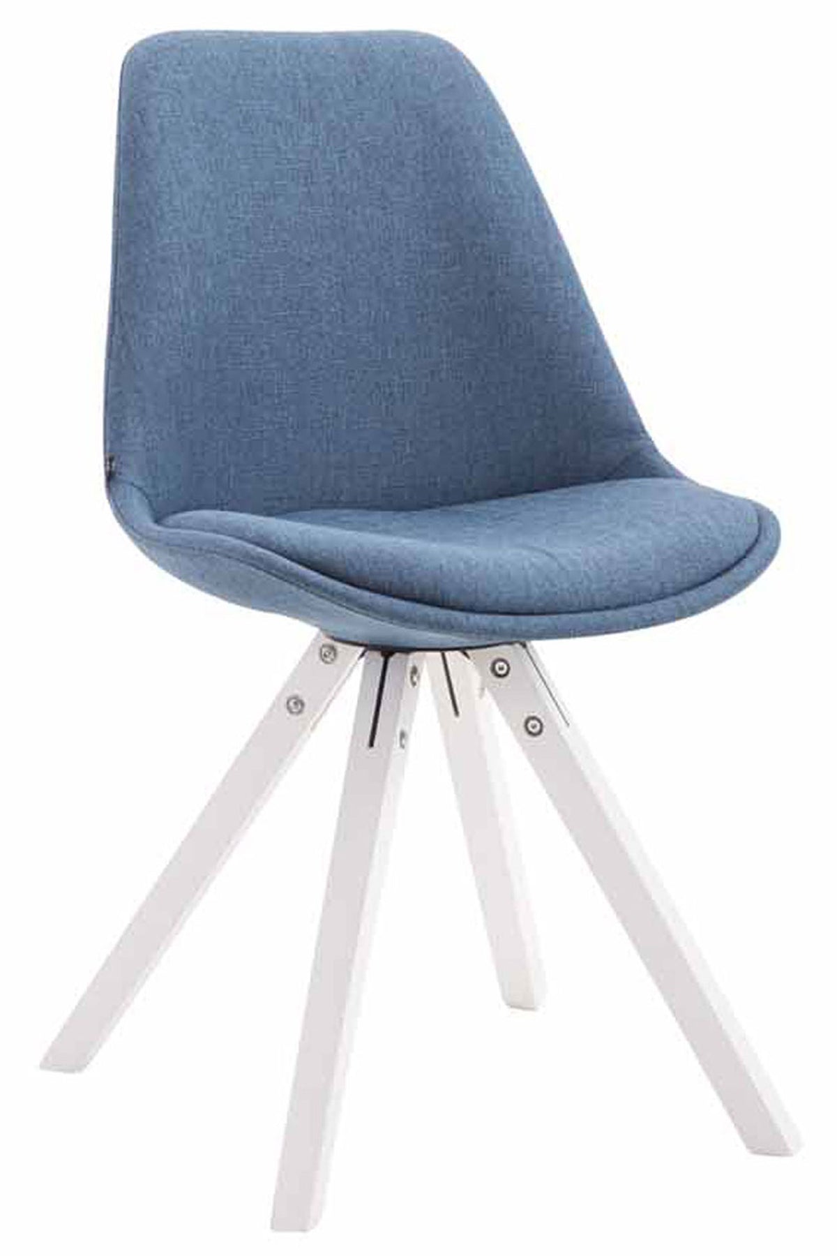 4-delige set bezoekersstoelen Toulouse stof Square wit (2)