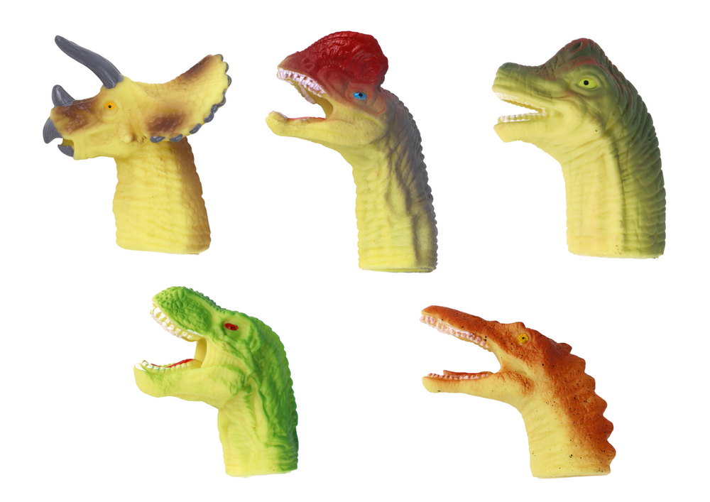 Dinosaurus rubberen sensorische vingerpoppetjes (2)