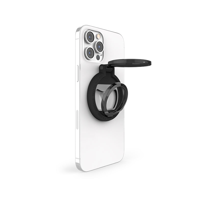 STM MagLoop - MagSafe vingerhouder met standfunctie + flesopener (zwart)