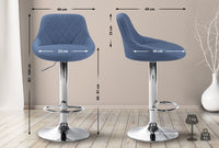 Barkruk Lazio stof chroom (2)