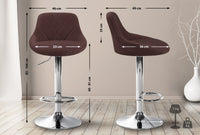 Barkruk Lazio stof chroom (10)