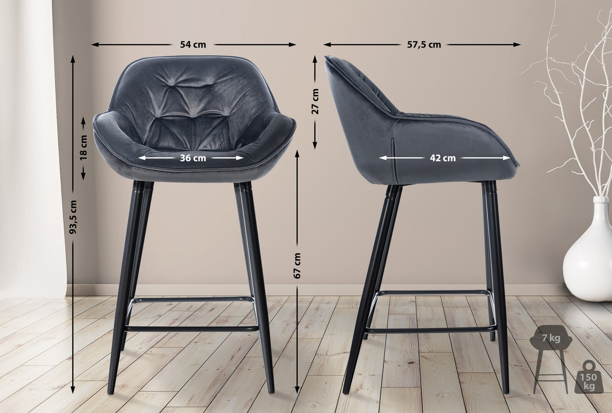 Barkruk Gibson fluweel (7)
