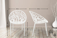 2-delige set stapelstoelen CRYSTAL