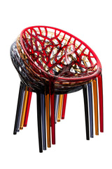 2-delige set stapelstoelen CRYSTAL