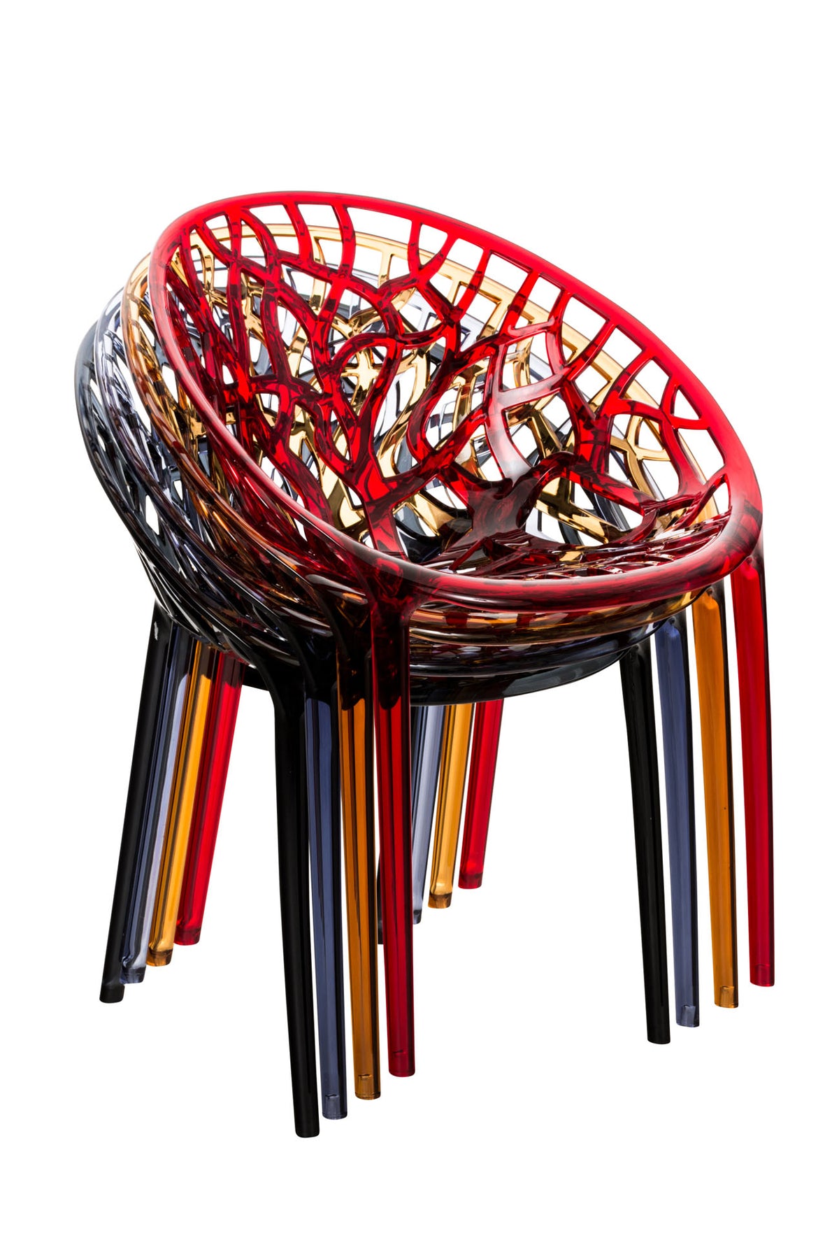 2-delige set stapelstoelen CRYSTAL
