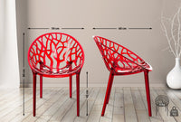 2-delige set stapelstoelen CRYSTAL
