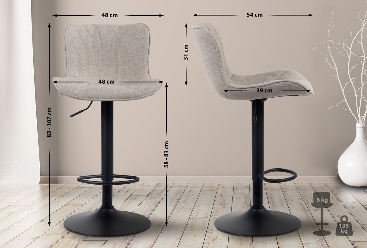 Set van 2 barkrukken Linus stof (2)
