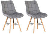 Set van 2 stoelen Leni fluweel