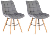 Set van 2 stoelen Leni fluweel