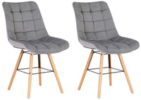 Set van 2 stoelen Leni fluweel