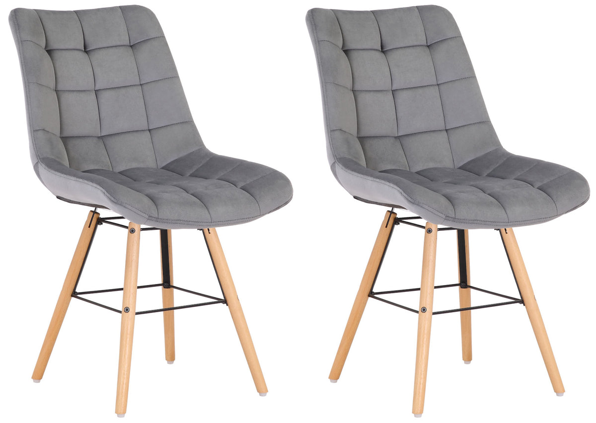 Set van 2 stoelen Leni fluweel