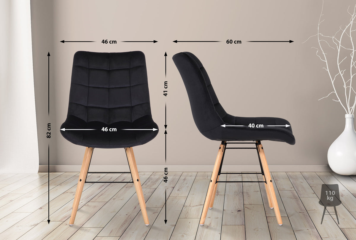Set van 2 stoelen Leni fluweel (10)
